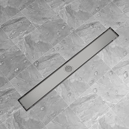 vidaXL - Doucheafvoer - rechthoekig - 930x140 - mm - roestvrij - staal