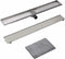 vidaXL - Doucheafvoer - rechthoekig - 930x140 - mm - roestvrij - staal