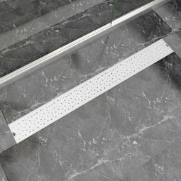vidaXL - Doucheafvoer - rechthoekig - bubbel - 1030x140 - mm - roestvrij - staal