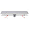 vidaXL - Doucheafvoer - rechthoekig - bubbel - 630x140 - mm - roestvrij - staal