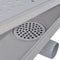 vidaXL - Doucheafvoer - rechthoekig - bubbel - 730x140 - mm - roestvrij - staal