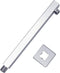 vidaXL - Douchearm - vierkant - 30 - cm - roestvrij - staal - 201 - zilverkleurig