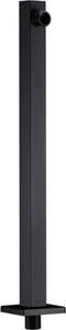 vidaXL - Douchearm - vierkant - 40 - cm - roestvrij - staal - 201 - zwart