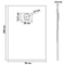 vidaXL - Douchebak - 100x70 - cm - SMC - zwart