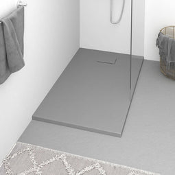 vidaXL - Douchebak - 120x70 - cm - SMC - grijs