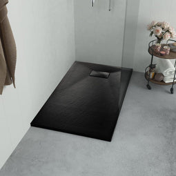 vidaXL - Douchebak - 90x70 - cm - SMC - zwart