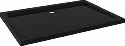 vidaXL - Douchebak - rechthoekig - 70x100 - cm - ABS - zwart