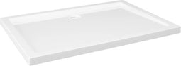 vidaXL - Douchebak - rechthoekig - 80x110 - cm - ABS - wit