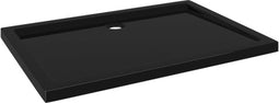 vidaXL - Douchebak - rechthoekig - 80x110 - cm - ABS - zwart