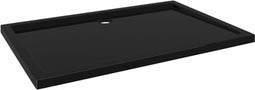 vidaXL - Douchebak - rechthoekig - 80x120 - cm - ABS - zwart