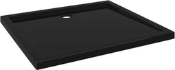 vidaXL - Douchebak - rechthoekig - 80x90 - cm - ABS - zwart