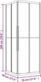 vidaXL - Douchecabine - 70x70x180 - cm - halfmat - ESG - zwart