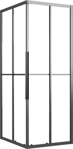 vidaXL - Douchecabine - 80x70x180 - cm - halfmat - ESG - zwart