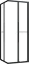 vidaXL - Douchecabine - 80x70x180 - cm - halfmat - ESG - zwart