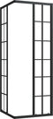 vidaXL - Douchecabine - 80x70x180 - cm - mat - ESG - zwart