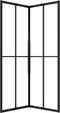 vidaXL - Douchecabine - 80x80x180 - cm - halfmat - ESG - zwart
