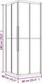 vidaXL - Douchecabine - 80x80x180 - cm - mat - ESG