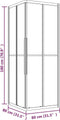 vidaXL - Douchecabine - 80x80x180 - cm - mat - ESG - zwart