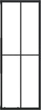 vidaXL - Douchecabine - strepen - 80x70x180 - cm - ESG - zwart