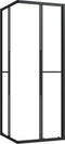 vidaXL - Douchecabine - strepen - 80x80x180 - cm - ESG - zwart