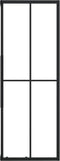 vidaXL - Douchecabine - strepen - 80x80x180 - cm - ESG - zwart