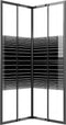 vidaXL - Douchecabine - strepen - 80x80x180 - cm - ESG - zwart