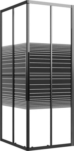 vidaXL - Douchecabine - strepen - 90x70x180 - cm - ESG - zwart