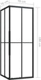 vidaXL - Douchecabine - strepen - 90x70x180 - cm - ESG - zwart