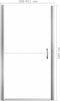 vidaXL - Douchedeur - 91x195 - cm - gehard - glas