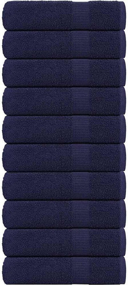 vidaXL - Douchehanddoeken - 10 - st - 70x140cm - 360g/m² - 100% - katoen - marineblauw