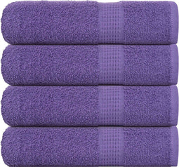 vidaXL - Douchehanddoeken - 4 - st - 70x140 - cm - 360 - g/m² - 100% - katoen - paars