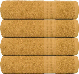 vidaXL - Douchehanddoeken - 4 - st - 70x140cm - 360 - g/m² - 100% - katoen - goudkleurig