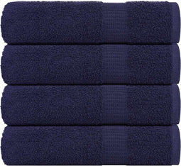 vidaXL - Douchehanddoeken - 4 - st - 70x140cm - 360 - g/m² - 100% - katoen - marineblauw