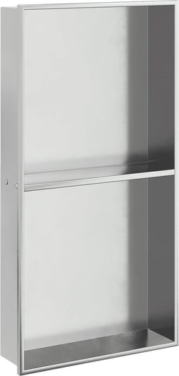 vidaXL - Douchenis - 32x62x9 - cm - roestvrijstaal - geborsteld - zilverkleurig