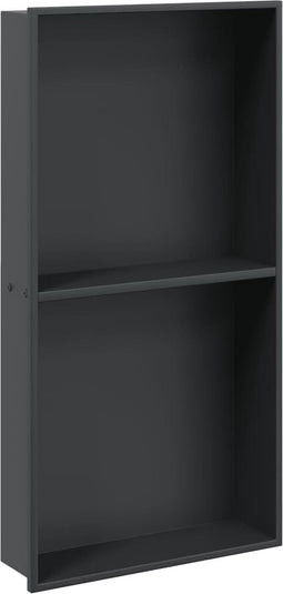 vidaXL - Douchenis - 32x62x9 - cm - roestvrijstaal - matzwart