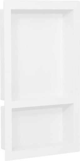 vidaXL - Douchenis - met - 2 - vakken - 41x69x9 - cm - hoogglans - wit
