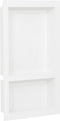 vidaXL - Douchenis - met - 2 - vakken - 41x69x9 - cm - hoogglans - wit