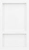 vidaXL - Douchenis - met - 2 - vakken - 41x69x9 - cm - hoogglans - wit