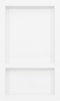 vidaXL - Douchenis - met - 2 - vakken - 41x69x9 - cm - hoogglans - wit