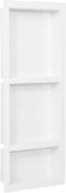vidaXL - Douchenis - met - 2 - vakken - 41x69x9 - cm - hoogglans - wit