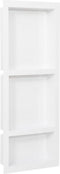 vidaXL - Douchenis - met - 3 - vakken - 41x99x9 - cm - matwit