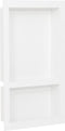 vidaXL - Douchenis - met - 3 - vakken - 41x99x9 - cm - matwit