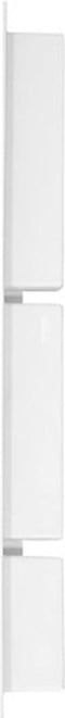 vidaXL - Douchenis - met - 3 - vakken - 41x99x9 - cm - matwit