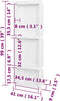 vidaXL - Douchenis - met - 3 - vakken - 41x99x9 - cm - matwit