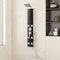 vidaXL - Douchepaneel - 18x45,5x130 - cm - glas - zwart