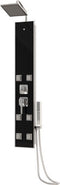 vidaXL - Douchepaneel - 18x45,5x130 - cm - glas - zwart