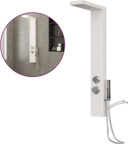 vidaXL - Douchepaneelsysteem - aluminium - wit