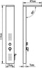 vidaXL - Douchepaneelsysteem - aluminium - wit