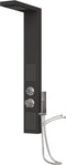 vidaXL - Douchepaneelsysteem - aluminium - zwart