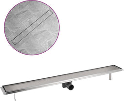vidaXL - Doucheputje - rechthoekig - 1030x140 - mm - roestvrij - staal